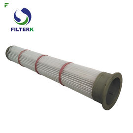 Gummikappe gefaltete Filtertüte-hohe Leistungsfähigkeit 153 * 2000mm Durchmesser für Zement